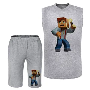 ست تاپ و شلوارک مردانه مدل ماینکرفت A386