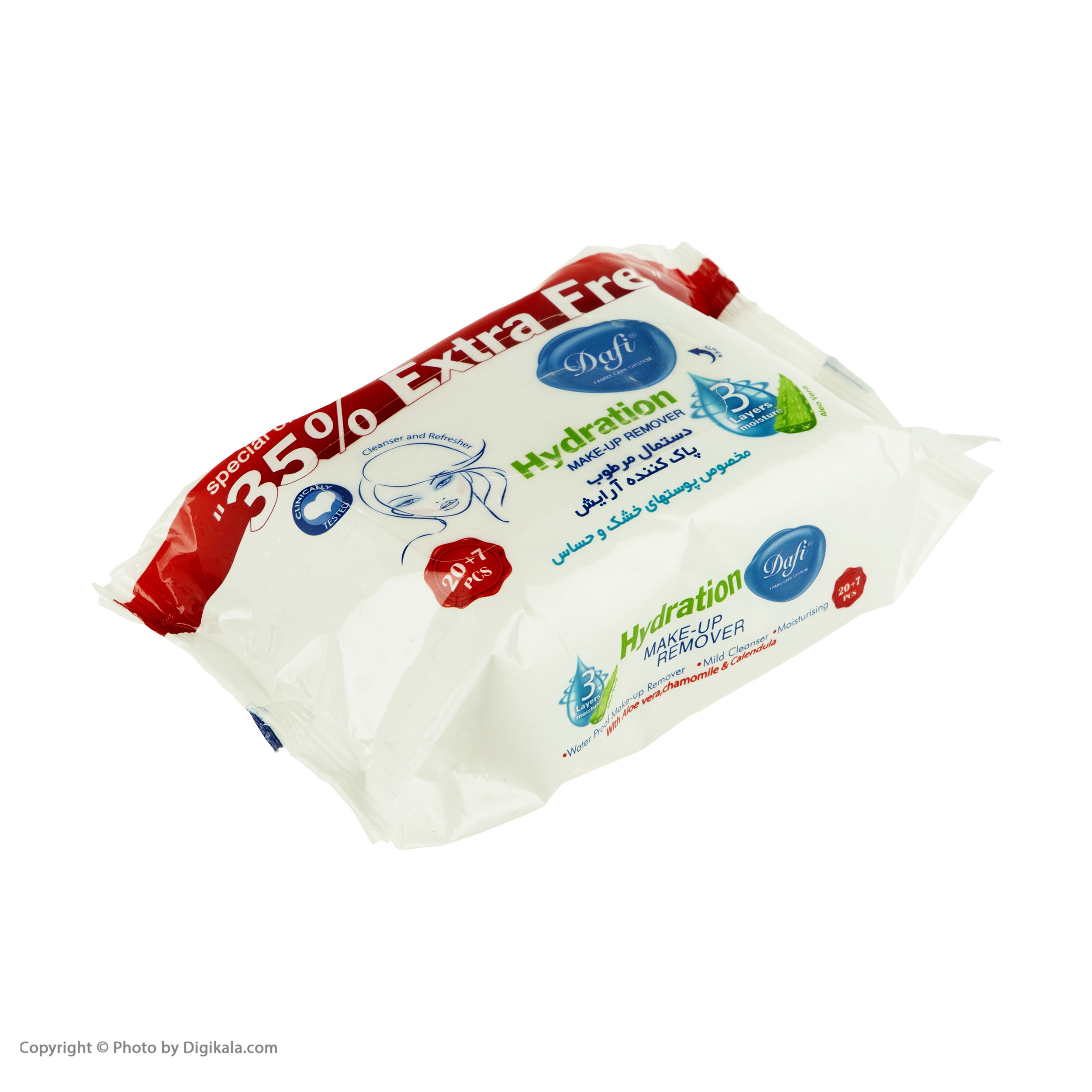 دستمال مرطوب دافی مدل آب رسان بسته 27 عددی