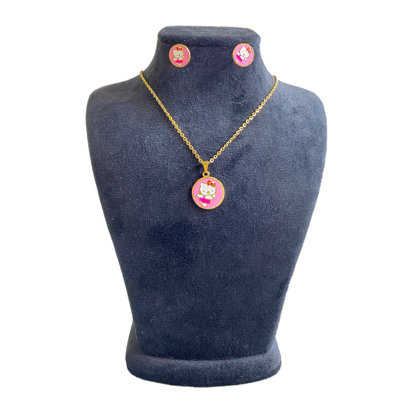 نیم ست دخترانه مدل گربه