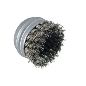 برس کاسه ای استیل مدل بافته 70mm