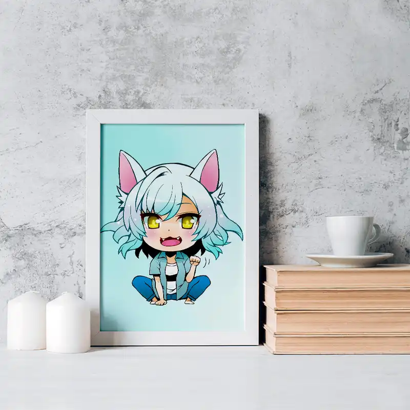 تابلو خندالو مدل یوتسوگی انیمه مونوگاتاری کد 16201