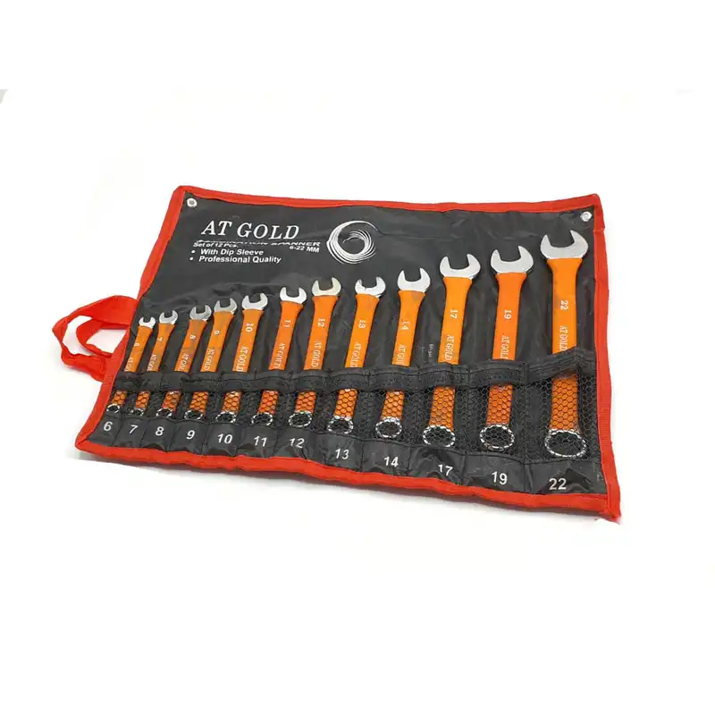 آچار یکسر تخت و یکسر رینگی ای تی گلد مدل 12PCS مجموعه 12 عددی