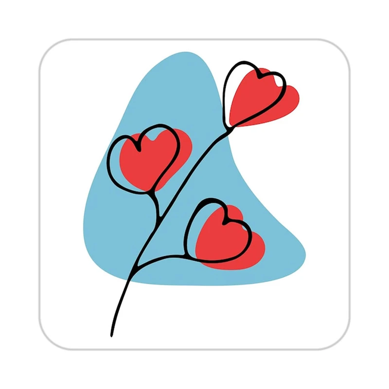 زیر لیوانی کاکتی طرح عاشقانه مدل mp38182