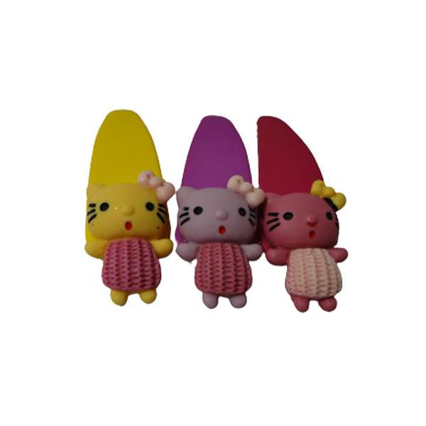 گیره مو دخترانه مدل گربه ای کد 17 بسته 3 عددی