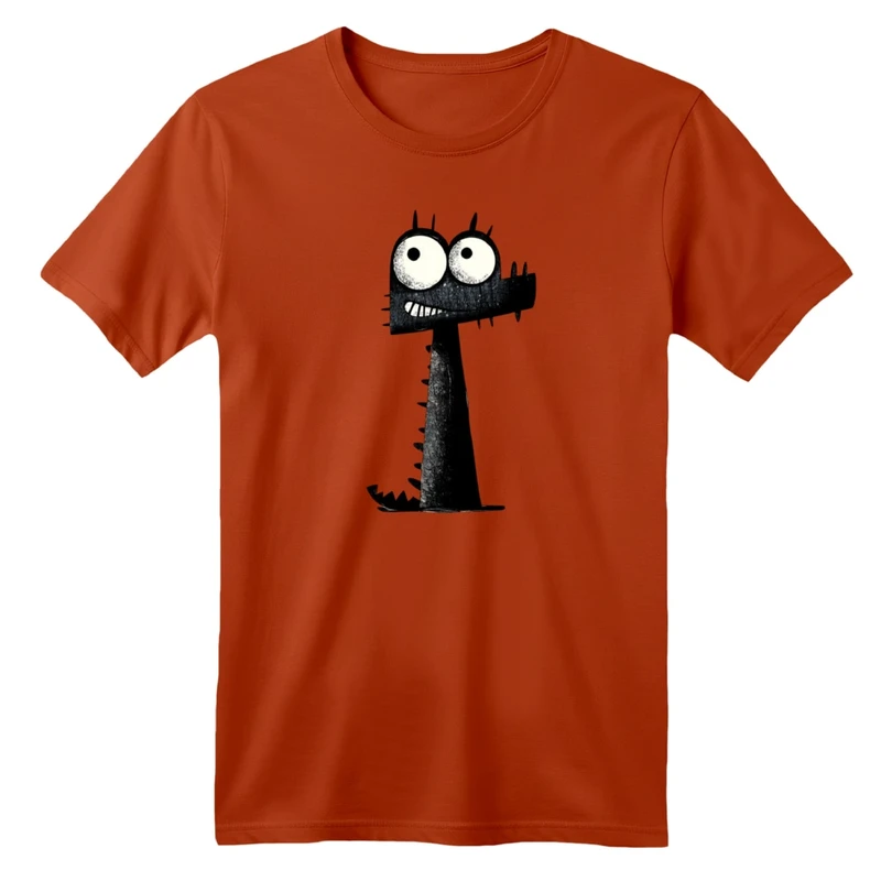 تی شرت آستین کوتاه بچگانه مدل دایناسور سیاه