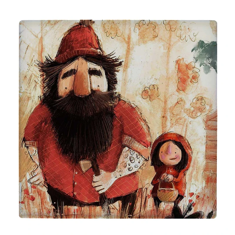 زیر لیوانی  طرح نقاشی پدربزرگ و نوه کد    6086944_5139