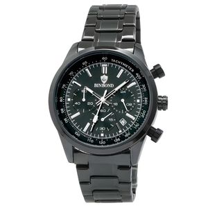 ساعت مچی عقربه‌ای کوارتز مردانه بین باند مدل سه موتور فعال کورنوگراف قفل مخفی کد 101