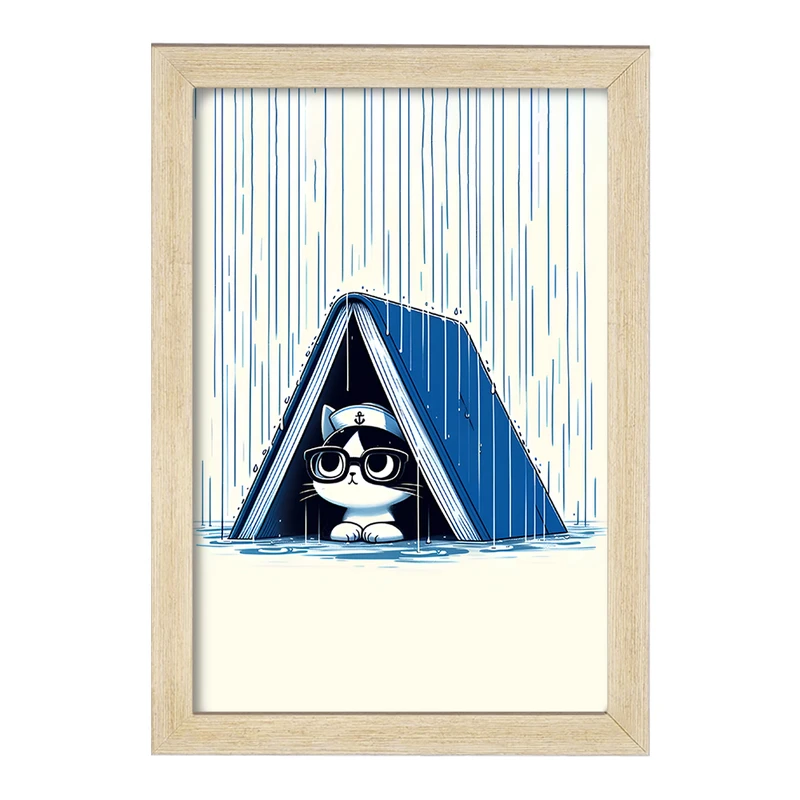 تابلو خندالو مدل گربه بامزه کد F6129