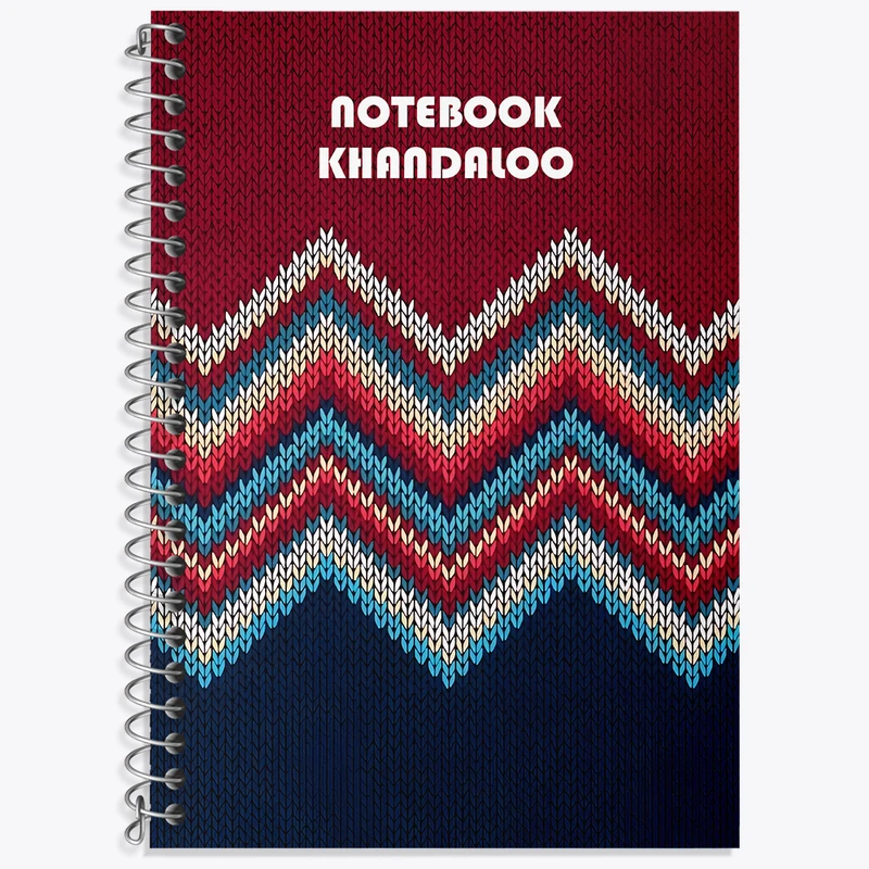 دفتر زبان 50 برگ خندالو مدل دو خط طرح بافتنی کد N4752