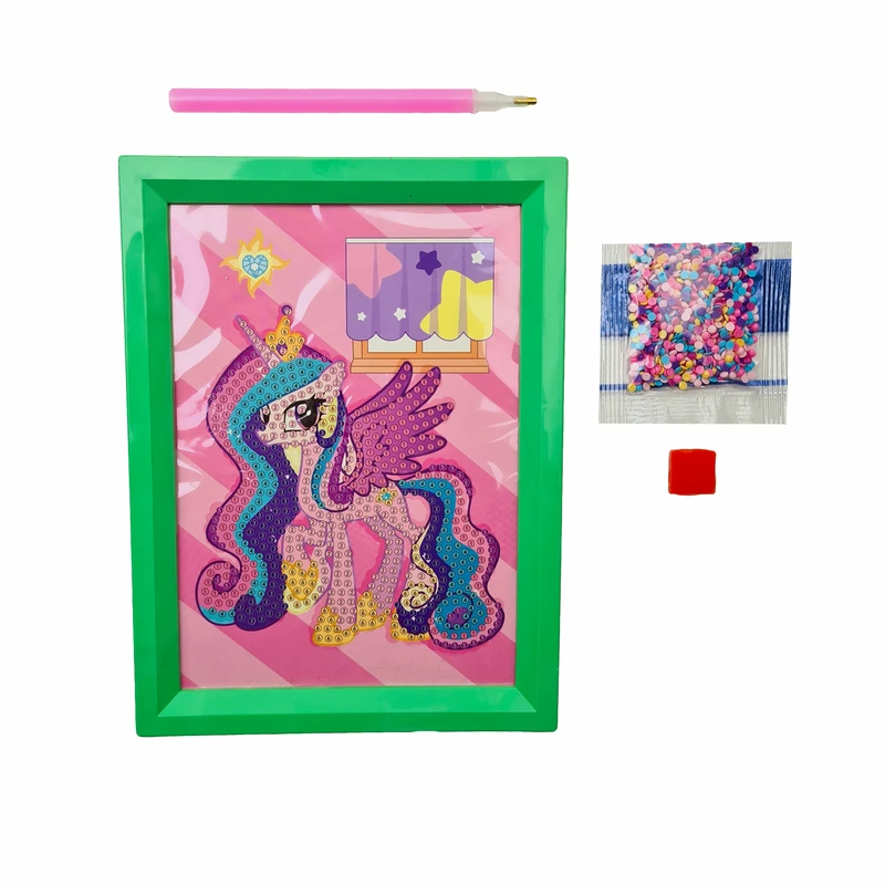 بازی آموزشی مدل ساخت تابلو نقاشی الماسی طرح پونی کد A168-C-9