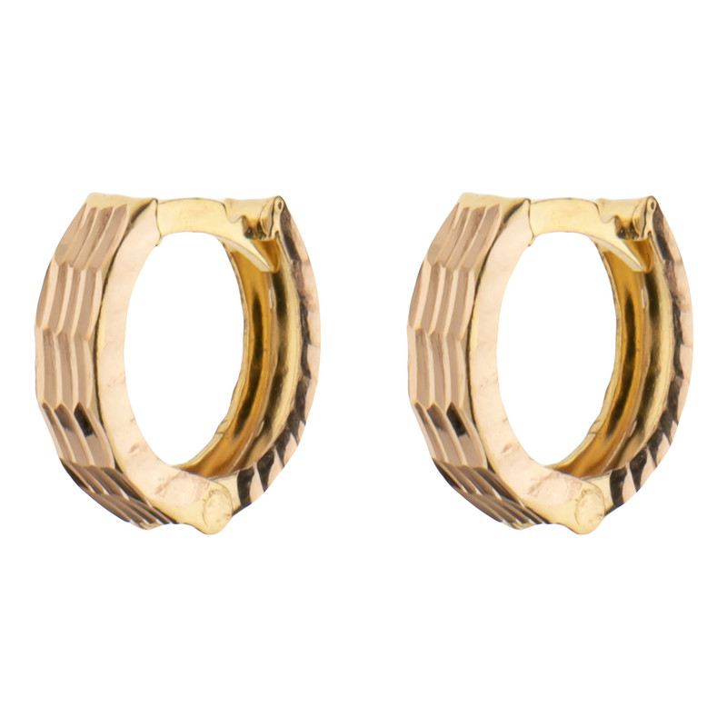 گوشواره حلقه ای طلا 18 عیار زنانه گلدم مدل E-3070030