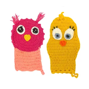 لیف حمام کودک مدل جوجه رنگی و قناری بسته دو عددی