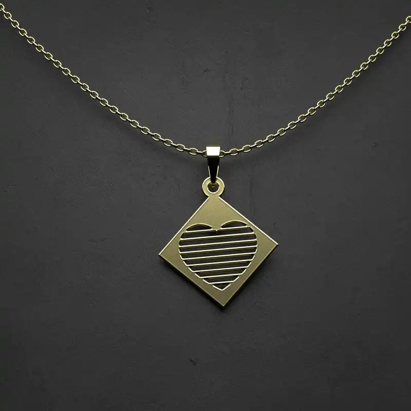 گردنبند طلا 18 عیار زنانه مدوپد مدل اشک اسلیمی کد CA10565