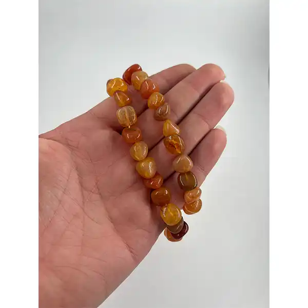 ریسه سنگ عقیق مدل نامنظم تایلندی کد 480191