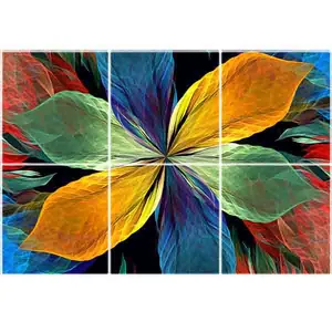 تایل سقفی طرح گلبرگ مدل F 1237-6 سایز 60x60 سَانتی متر مجموعه 6 عددی