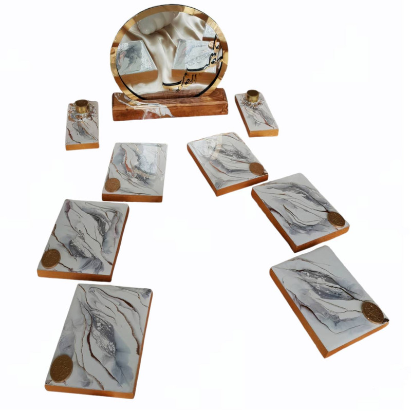 مجموعه ظروف هفت سین 10 پارچه طرح سنگ