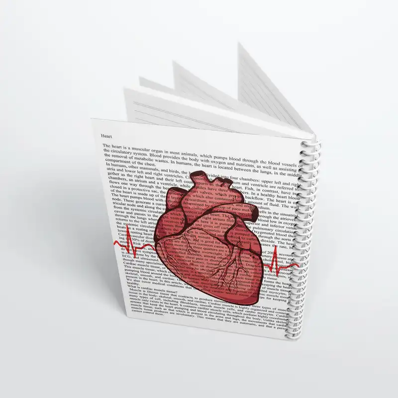 دفتر مشق 100 برگ مدل قلب کد 3