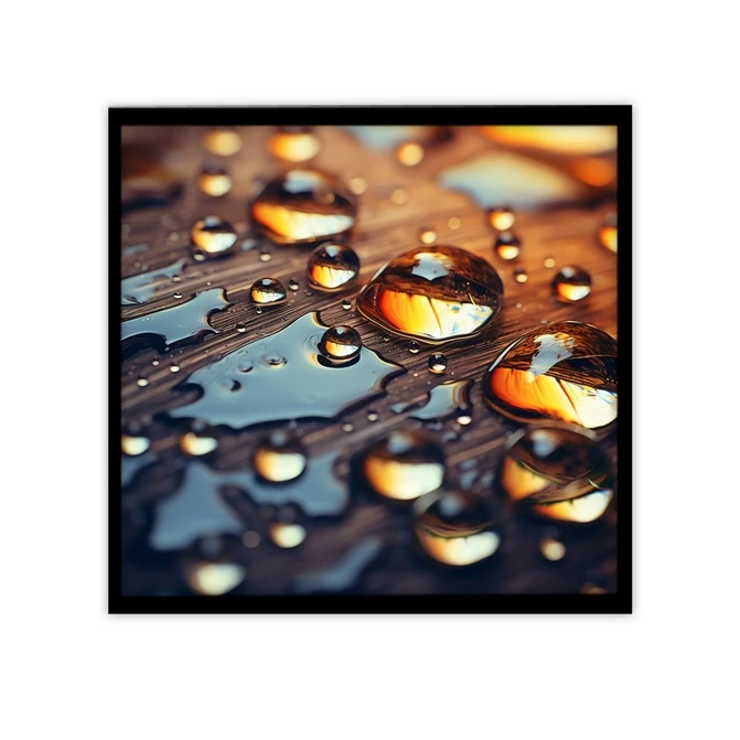 تابلو نوری بکلیت طرح عکاسی هنری قطره آب مدل B-MID-19379