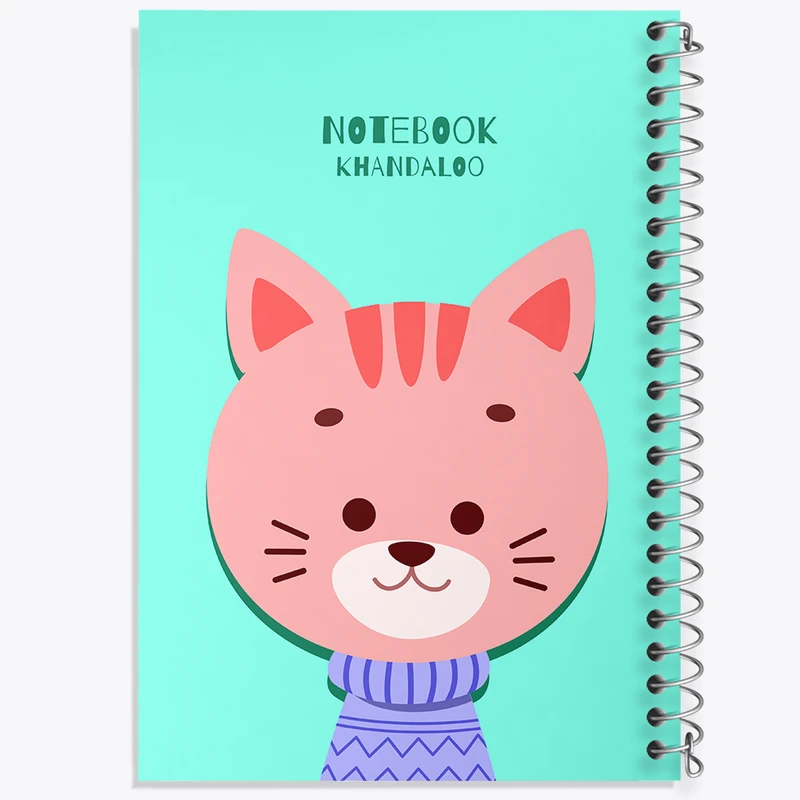 دفتر مشق 100 برگ خندالو طرح گربه بامزه کد N1101