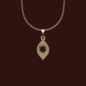 گردنبند طلا 18 عیار زنانه مدوپد مدل هندسی کد X2-1-1232