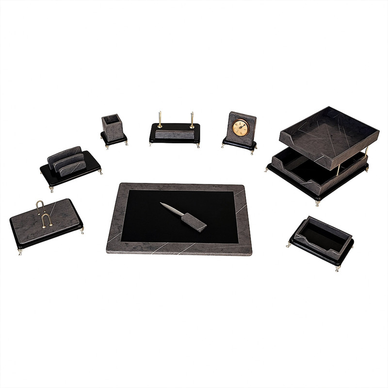 ست ۹ تکه لوازم اداری رومیزی مدل پایه دار مدیریتی کد 510P
