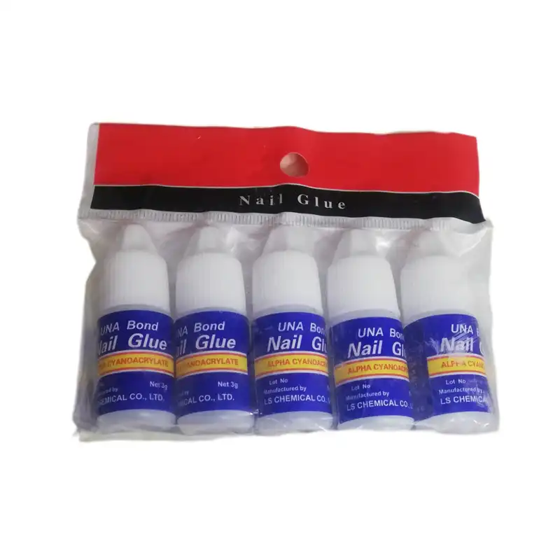 چسب ناخن مصنوعی نایل گلو مدل UNA وزن 3 گرم مجموعه 5 عددی
