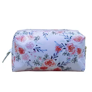 کیف لوازم آرایش زنانه مدل مکعبی سایاس mk07 طرح گل