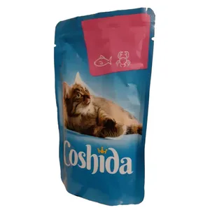 پوچ گربه کوشیدا مدل salmon & crab وزن 100 گرم