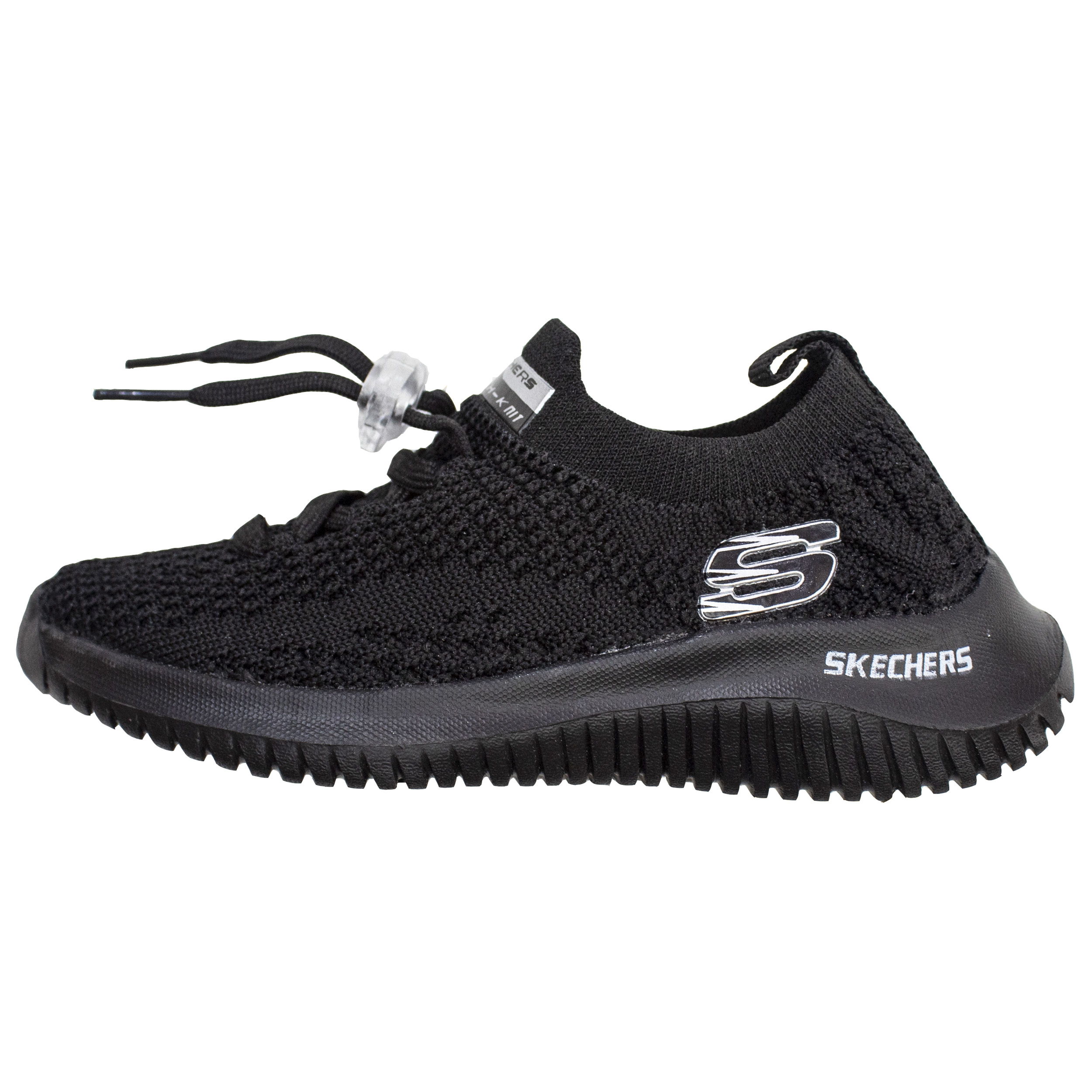 Skechers black knit ultra flex outlet trainers