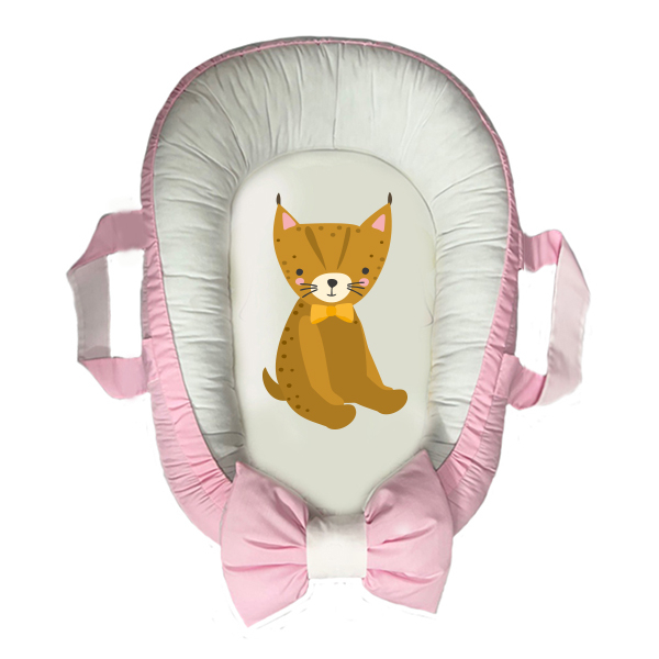 سرویس خواب سه تکه نوزاد مدل گارد محافظ دار طرح کیتی کد 038