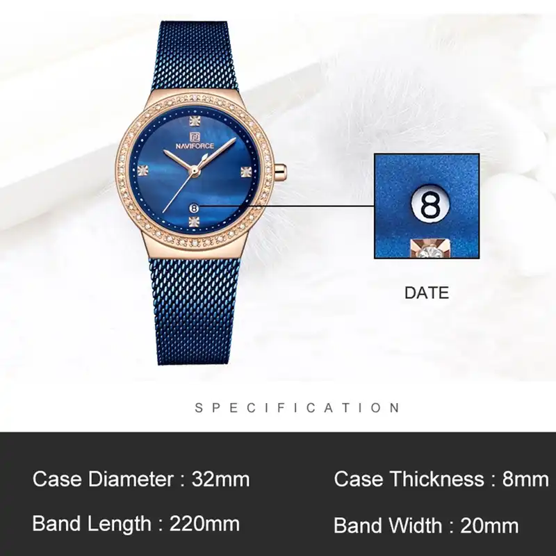 ساعت مچی عقربه ای زنانه نیوی فورس مدل NF5005 rgbe