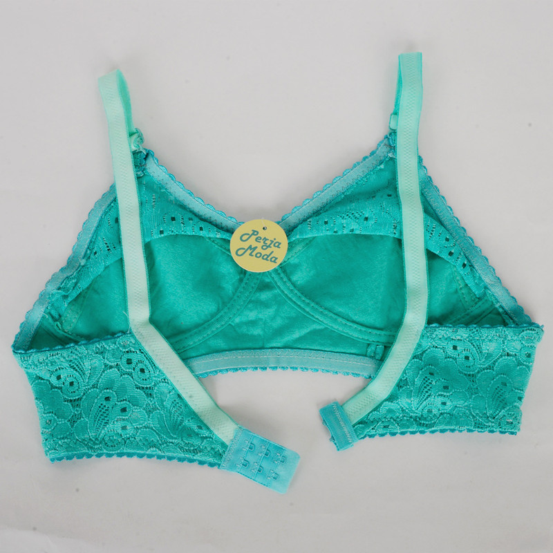 سوتین زنانه پرجامدا مدل 125013853 دانتل رنگ فیروزه ای