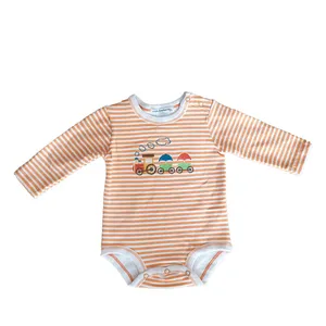 بادی آستین بلند نوزادی مون کارامل مدل 345