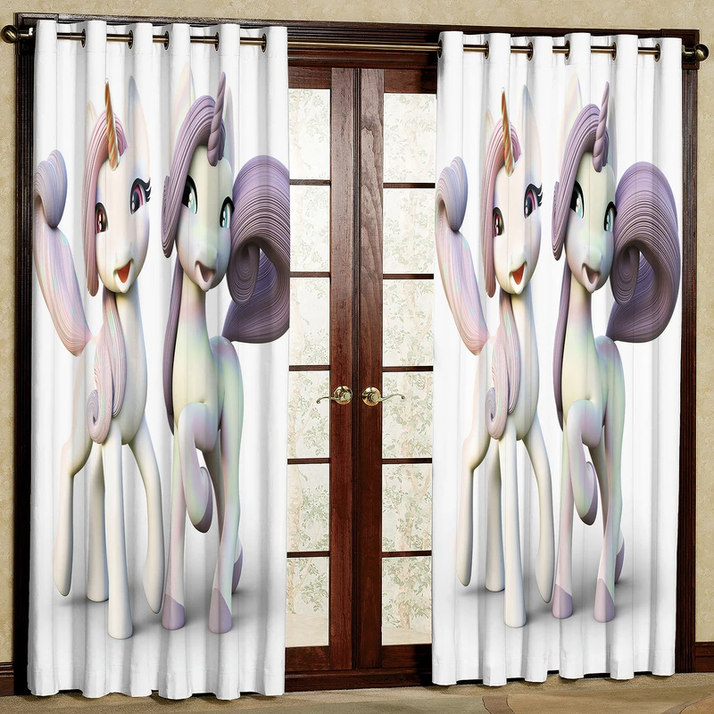 پرده مدل یونیکورن مخمل پانچی کد 2575 سایز 200x140 سانتی متر