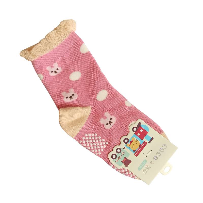 جوراب دخترانه کوکو طرح خرسی مدل COBU05