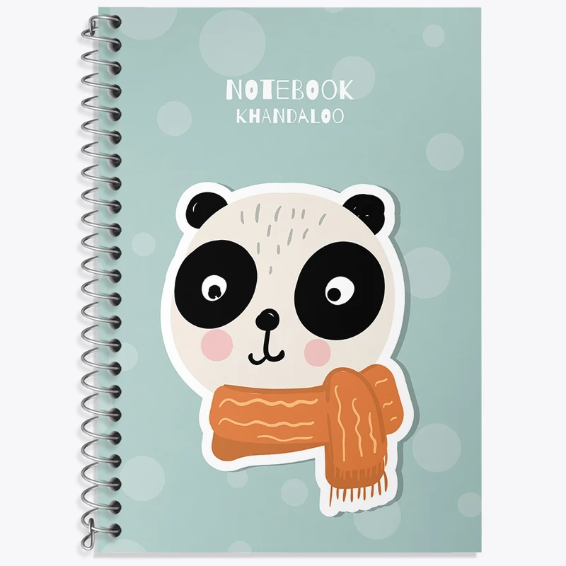 دفتر زبان 50 برگ خندالو مدل دو خط طرح پاندا بامزه کد N1393