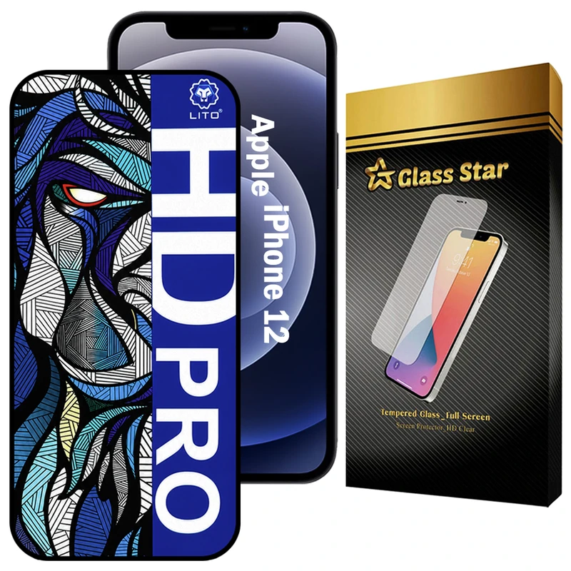 محافظ صفحه نمایش گلس استار مدل LITOHDG مناسب برای گوشی موبایل اپل iPhone 12