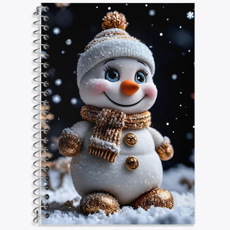 دفتر لغت 50 برگ خندالو طرح آدم برفی بامزه کد F8404