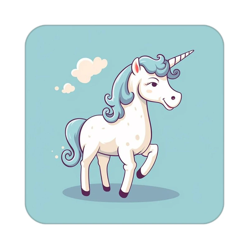 زیر لیوانی کاکتی طرح اسب تک شاخ و یونیکورن مدل mp29644