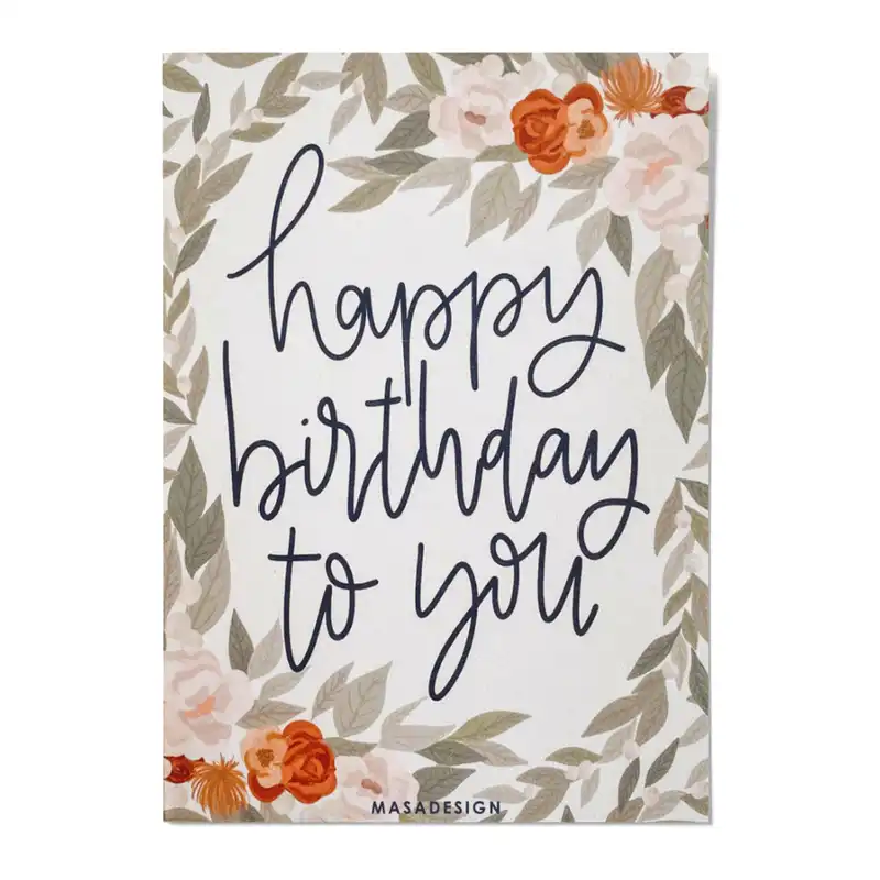 کارت پستال ماسا دیزاین طرح تولد مبارک مدل ZOD001