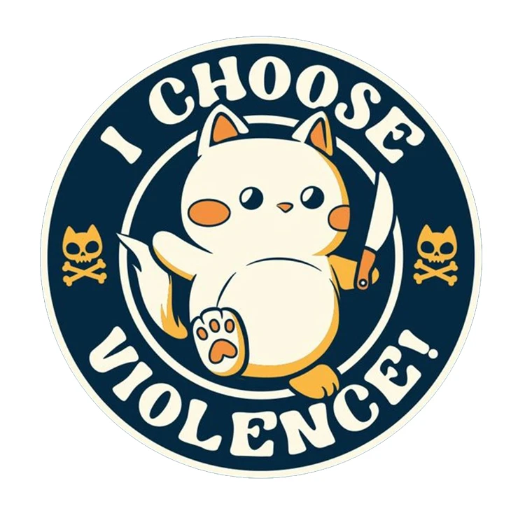 استیکر پارچه و لباس پاد آفرین مدل گربه کیوت فانتزی بامزه کد S2590