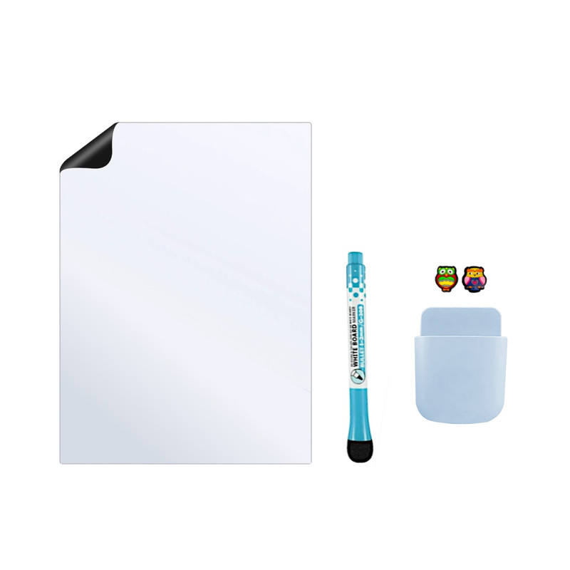 تخته وایت برد مغناطیسی هوم اند فریج مدل 4 سایز 20x15 سانتیمتر به همراه ماژیک و مگنت مجموعه 5 عددی
