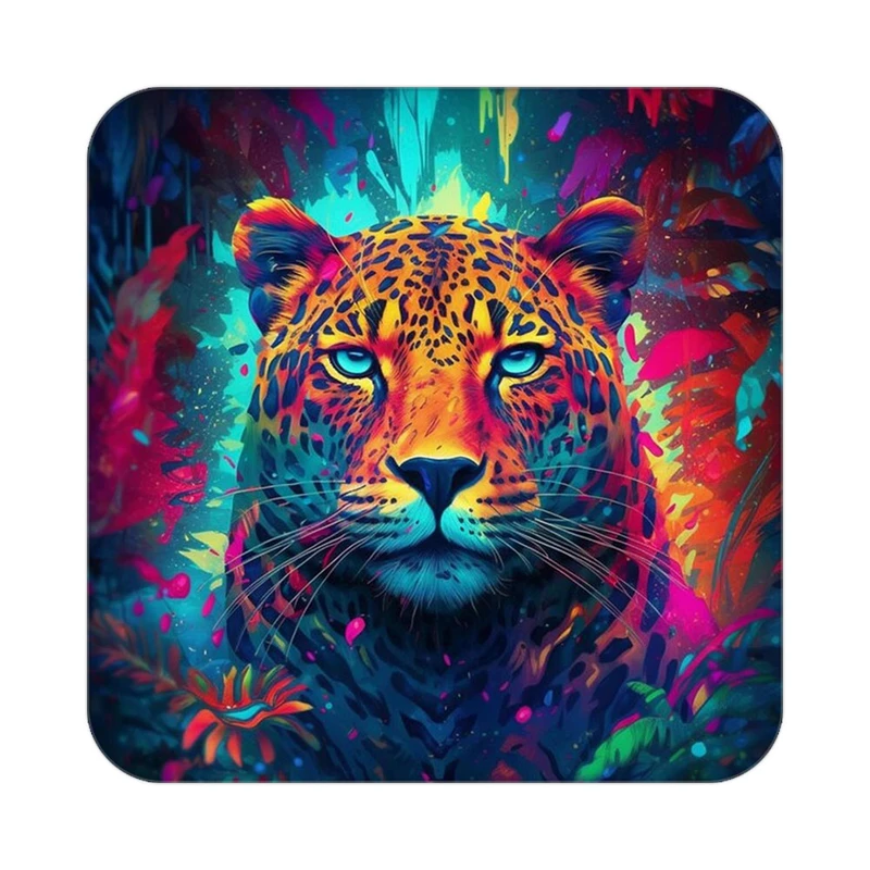 زیر لیوانی کاکتی طرح حیوانات رنگی مدل mp25966