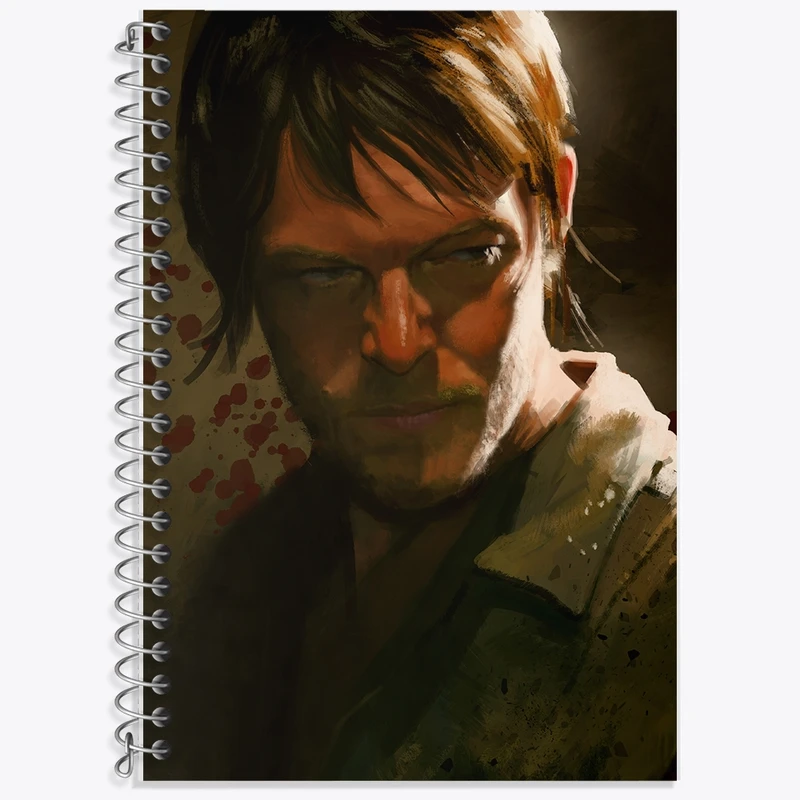 دفتر زبان 50 برگ خندالو مدل سه خط طرح دریل مردگان متحرک کد F247