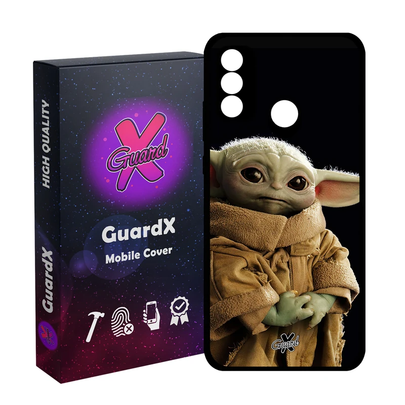 کاور گارد ایکس طرح بیبی یودا مدل Glass10469 مناسب برای گوشی موبایل هوآوی Y8S