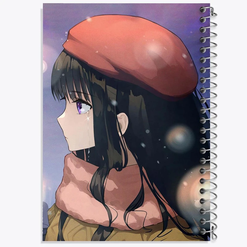 دفتر نقاشی 50 برگ خندالو مدل تاکینا انیمه لیکوریس ریکویل Lycoris Recoil کد 23094