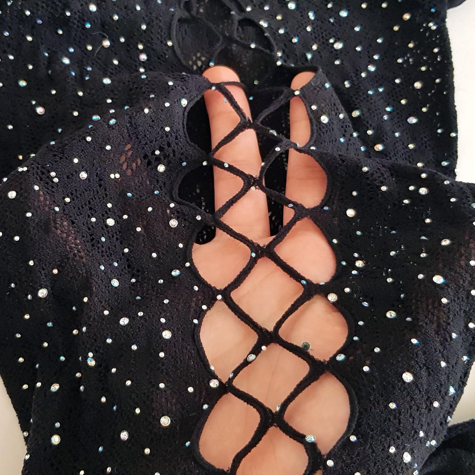 لباس خواب زنانه ماییلدا مدل نگین دار فانتزی کد 4860-7022 رنگ مشکی -  - 3