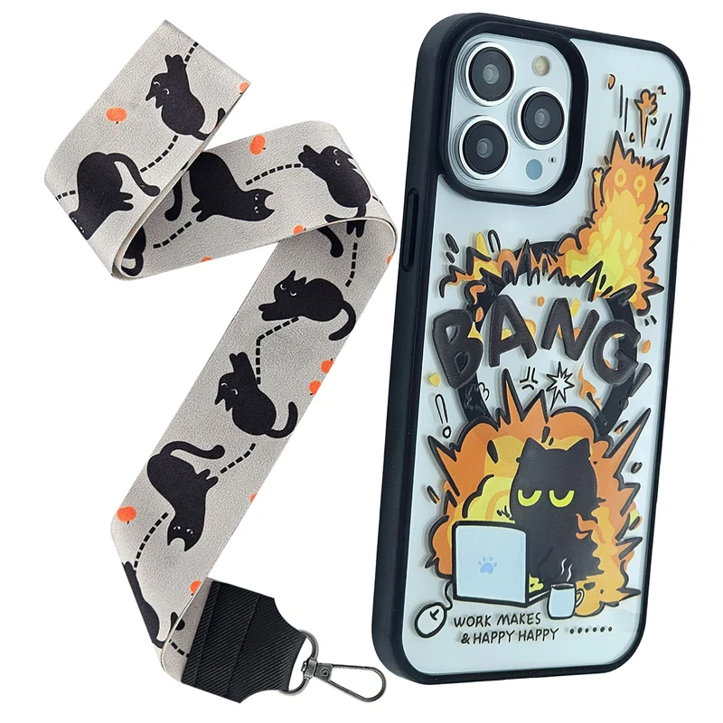 کاور فون کیس مدل مگ سیف مناسب برای گوشی موبایل اپل Iphone 13promax به همراه بند آویز