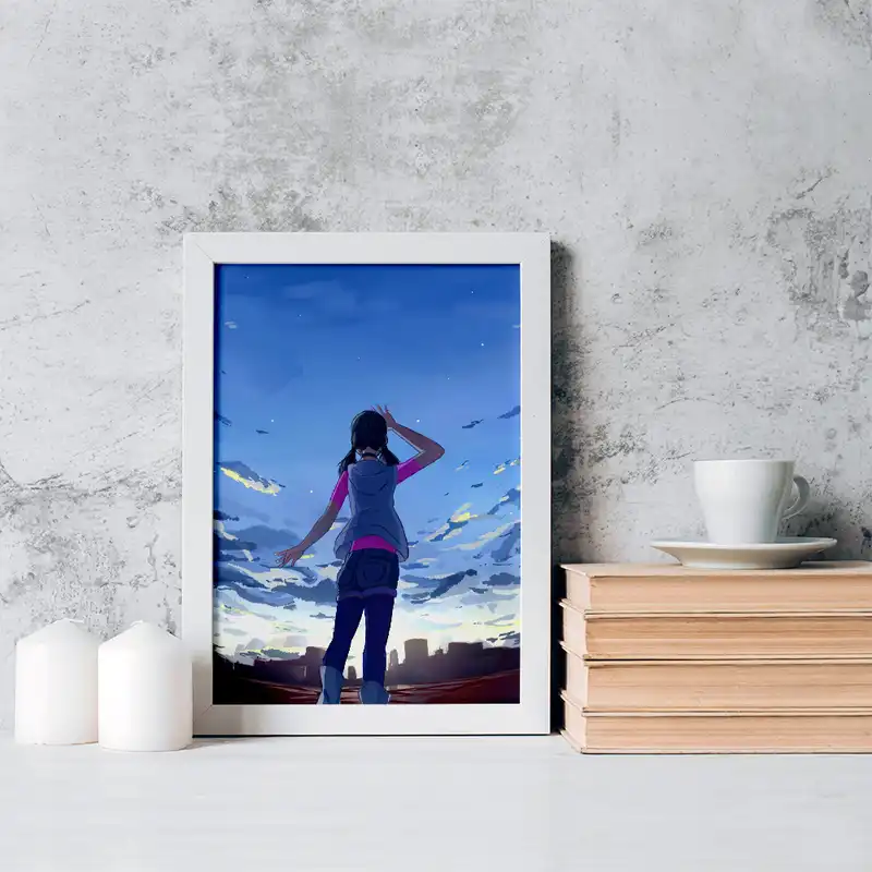 تابلو خندالو مدل هینا انیمه تغییر آب و هوا با تو کد 17644