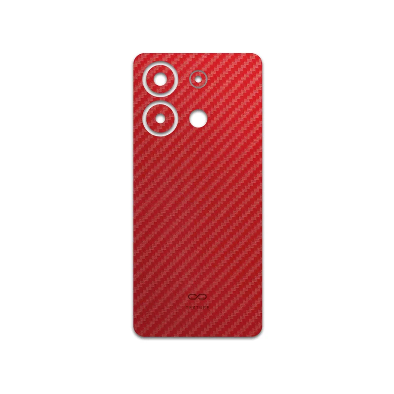 برچسب پوششی ماهوت مدل Red-Fiber مناسب برای گوشی موبایل شیائومی Redmi Note 13 4G